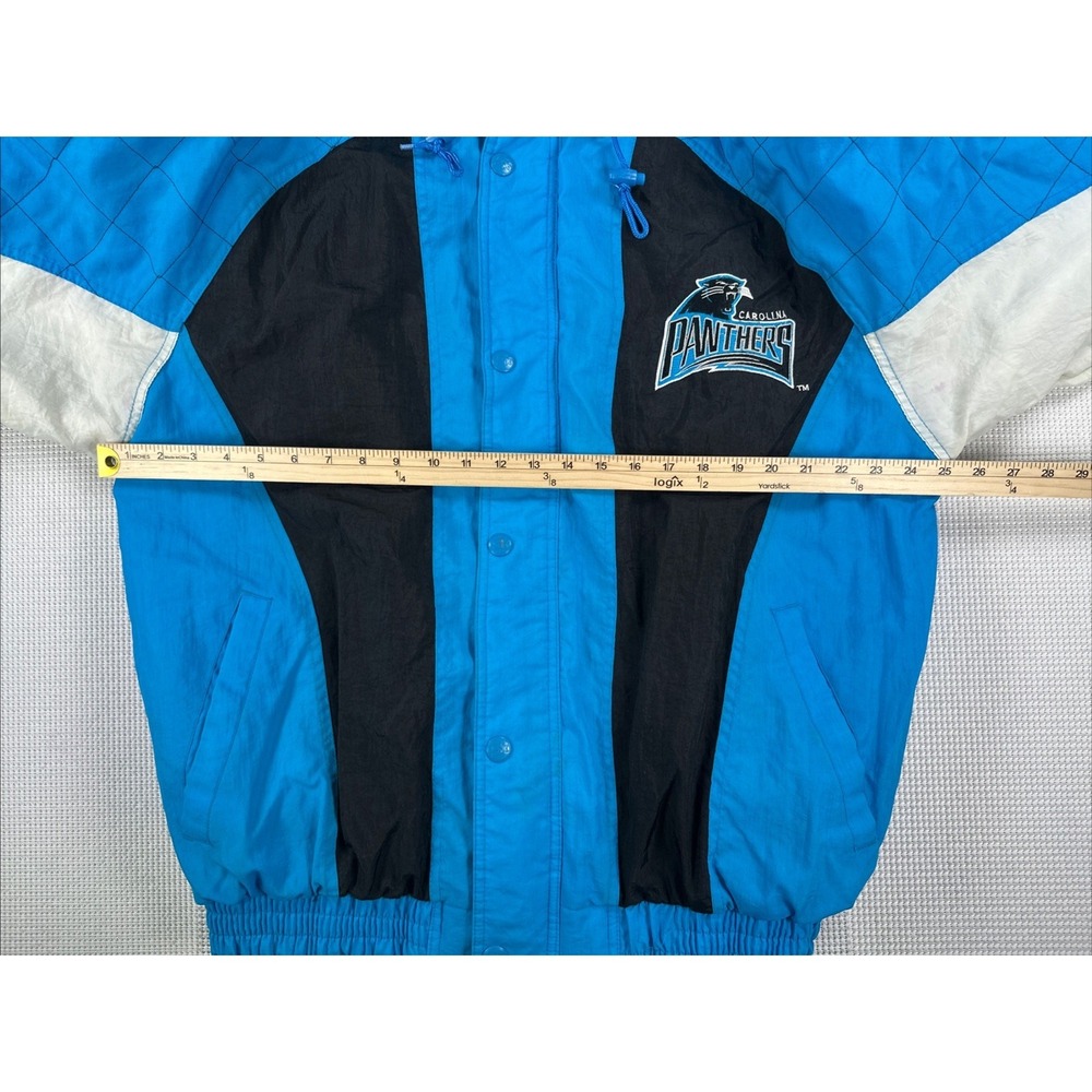 Vintage Starter Pro Line Carolina Panthers Puffer Jacket NFL Men's Large - Picture 5 of 14